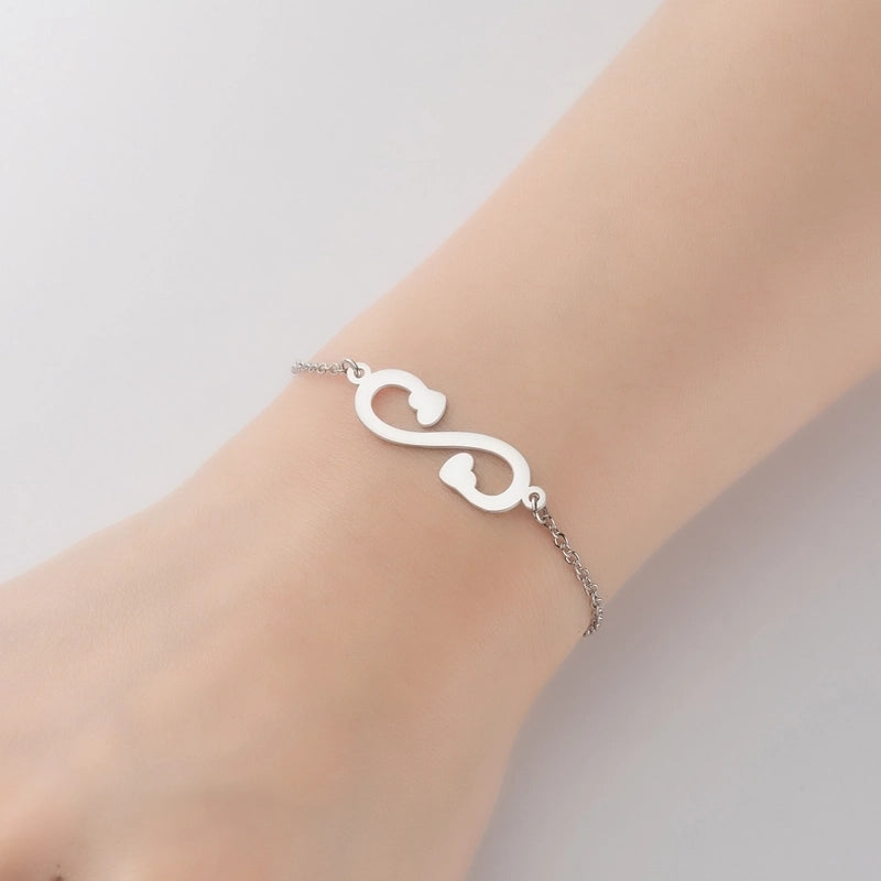 Minimalist Geometric Titanium Steel Bracelets Plating No Inlaid Stainless Steel Bracelets