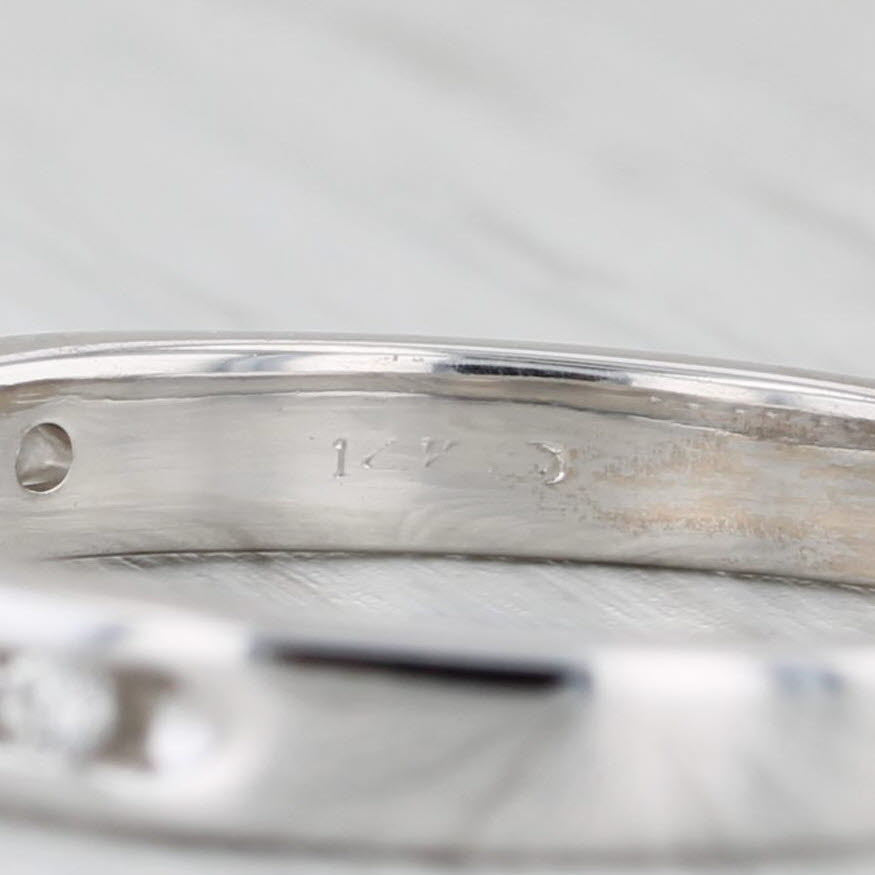 0.25ctw Diamond Wedding Band 14k White Gold Size 8.5 Stackable Ring