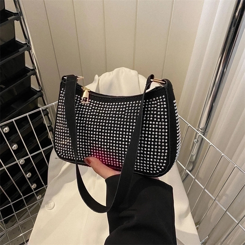 Women's Pu Leather Solid Color Fashion Square Zipper Shoulder Bag Crossbody Bag