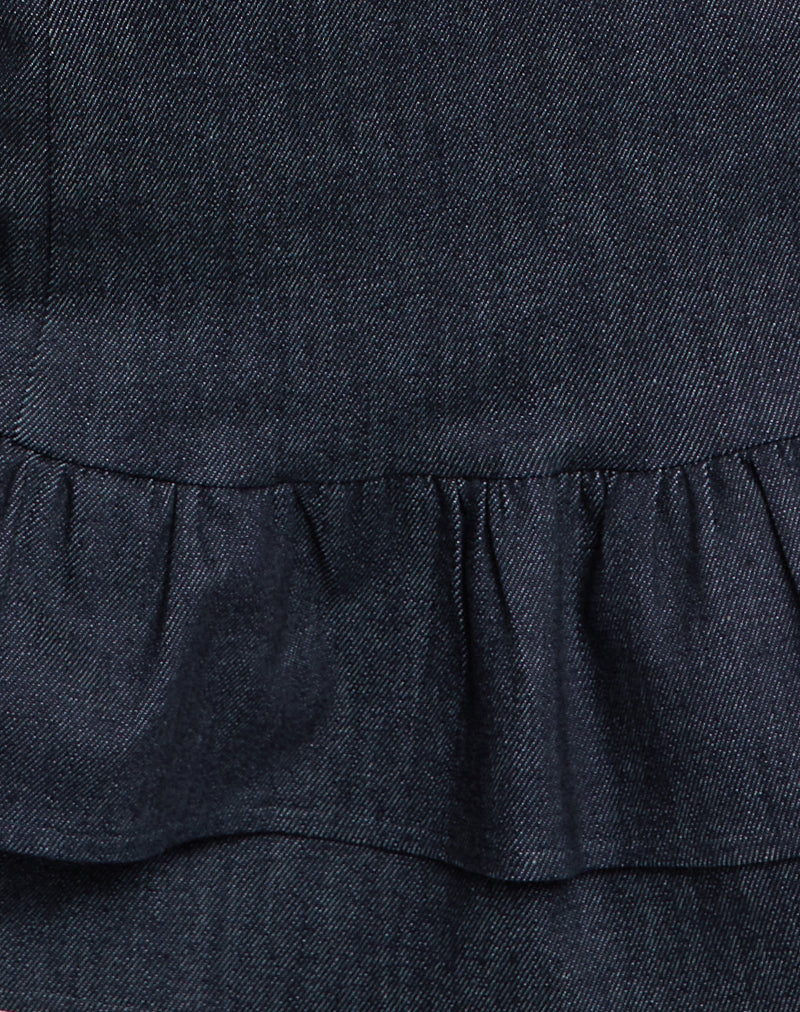 Luminis Mini Dress in Dark Denim Indigo