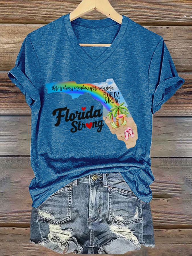 Women's Helene Hurricane florida  Strong Print Casual T-Shirt