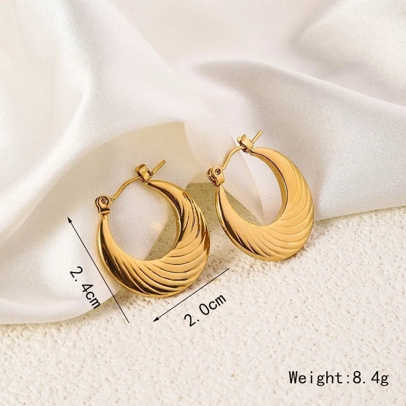 12 Pieces Minimalist Commute Geometric Heart Shape Plating Titanium Steel Drop Earrings Earrings Ear Studs