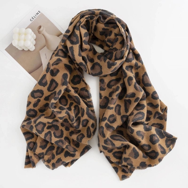Women's Sweet Leopard Polyester Scarf