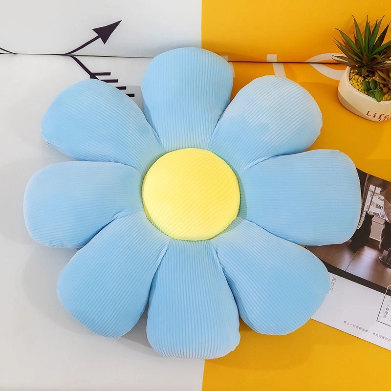 Pastoral Solid Color Plush Seat Cushion