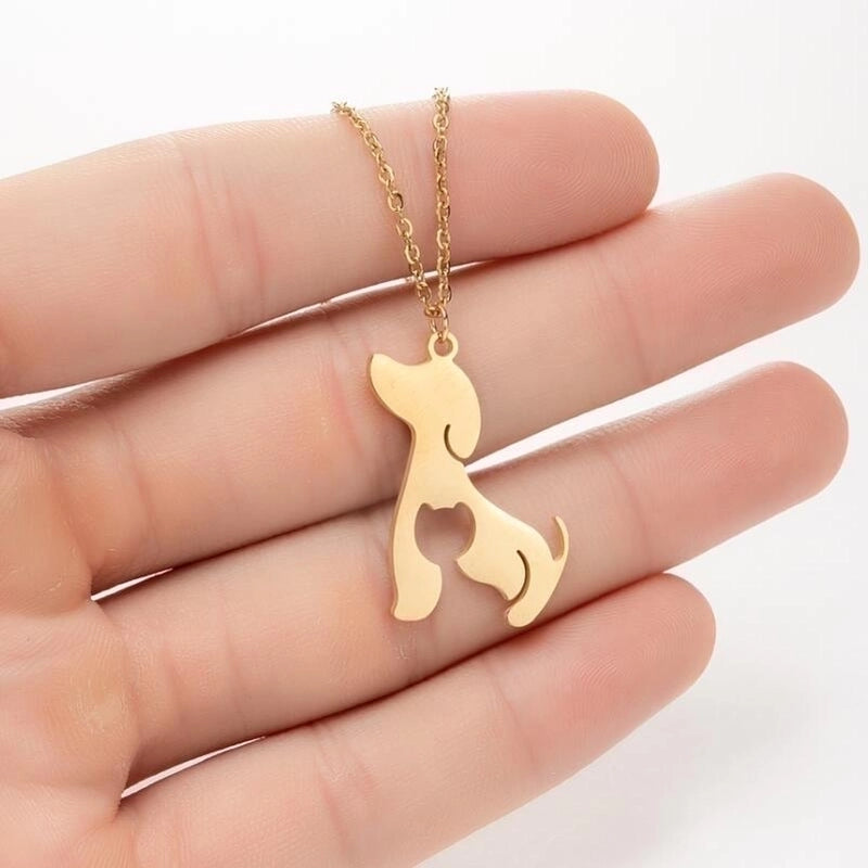 Minimalist Animal 201 Stainless Steel 18K Gold Plated Hollow Out Stainless Steel Necklaces
