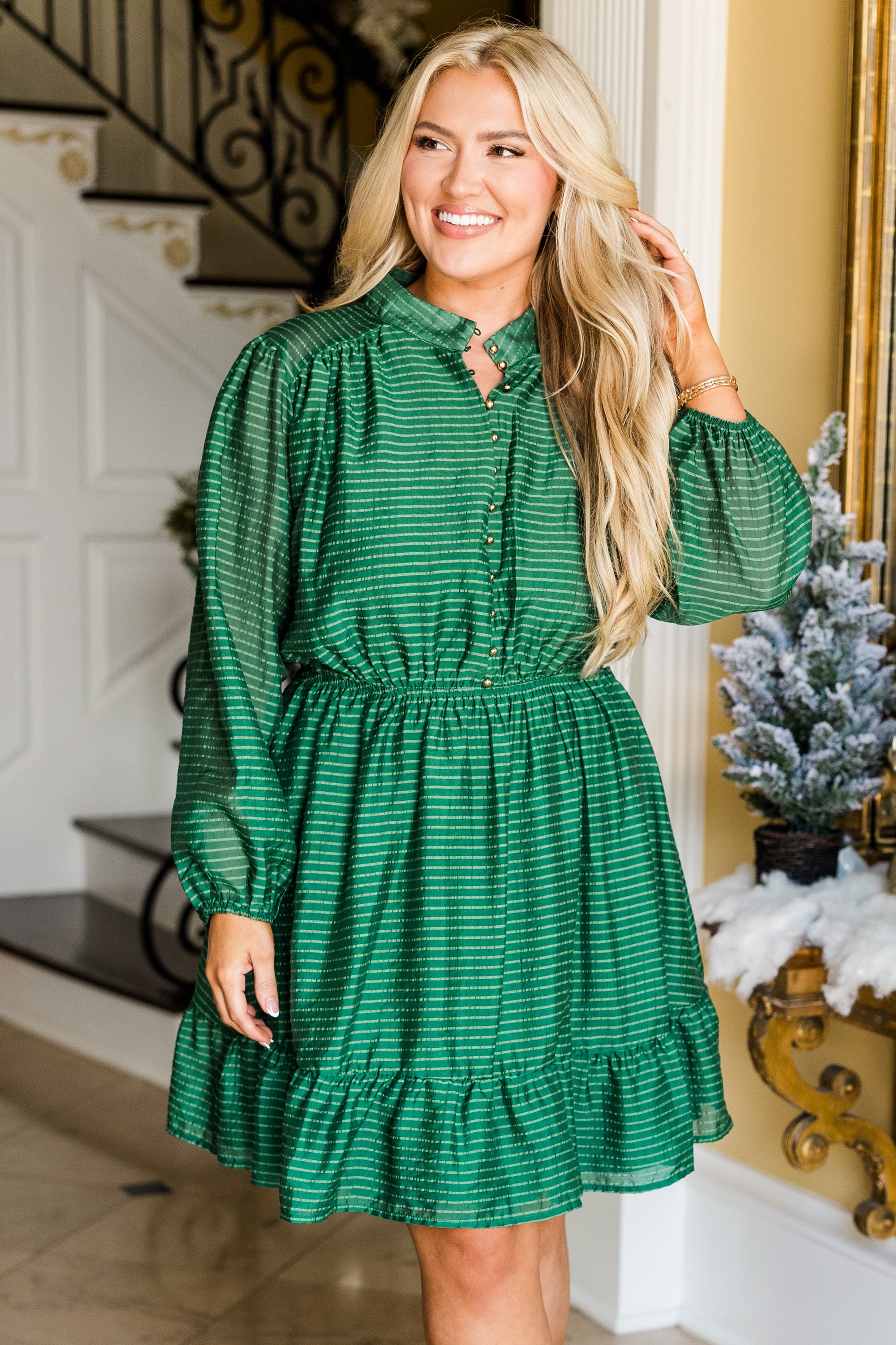 Moments Of Clarity Dress. Hunter Green