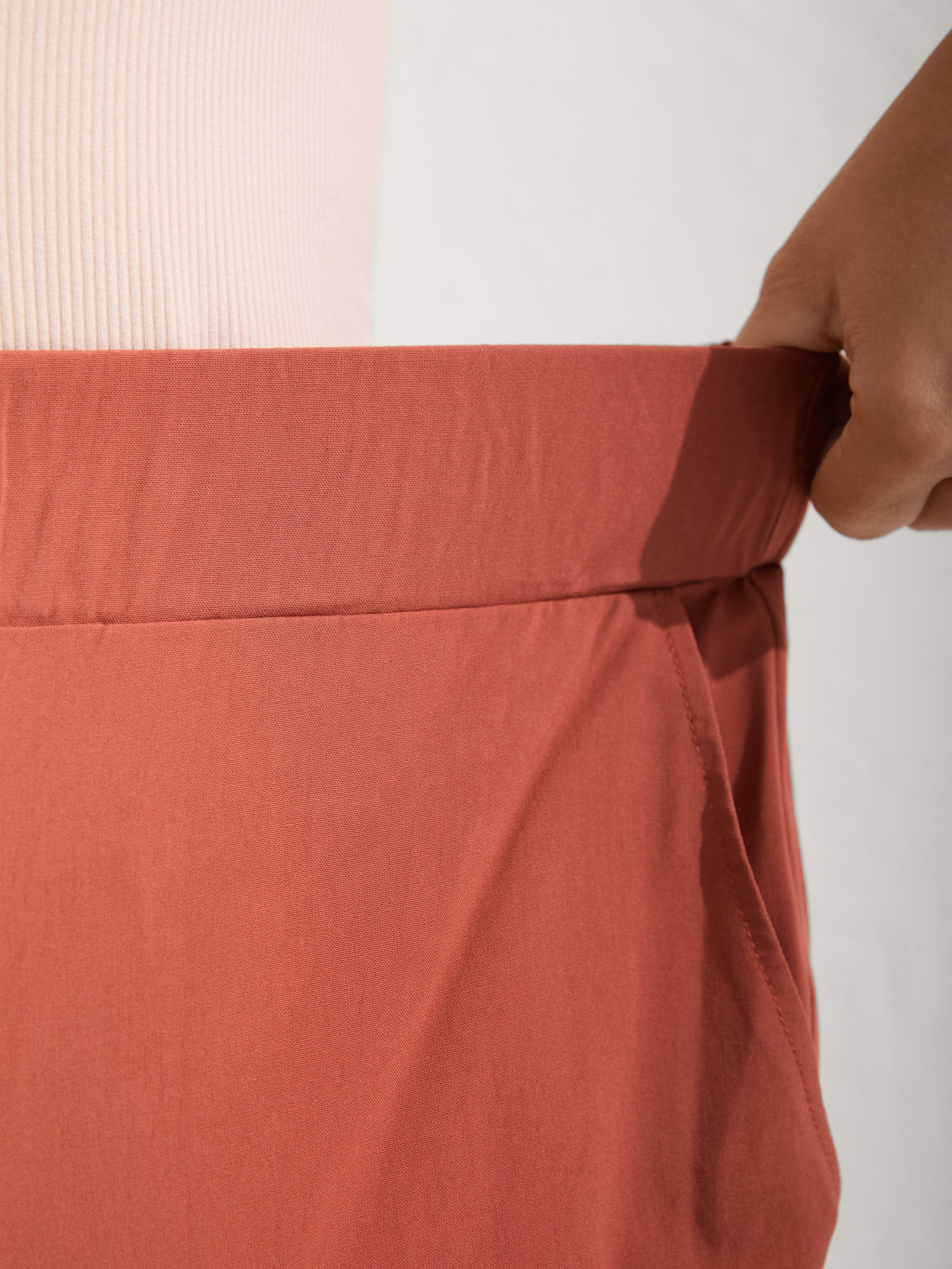 Lace Trim Plain Straight-Leg Pants