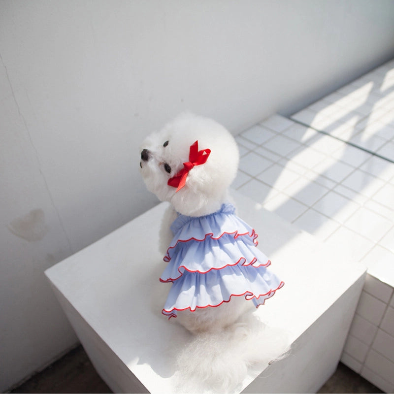 Summer Thin Pet Princess Dress Suitable For Small Puppies Cats Teddy Bichon Pomeranian Dog Summer Clothes