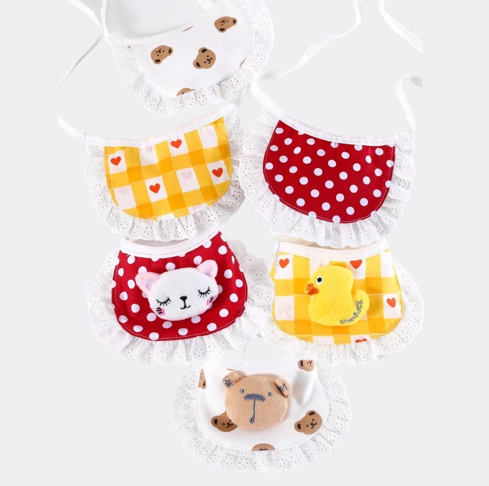 Cute Adjustable Cotton Pet Bibs In Multiple Designs