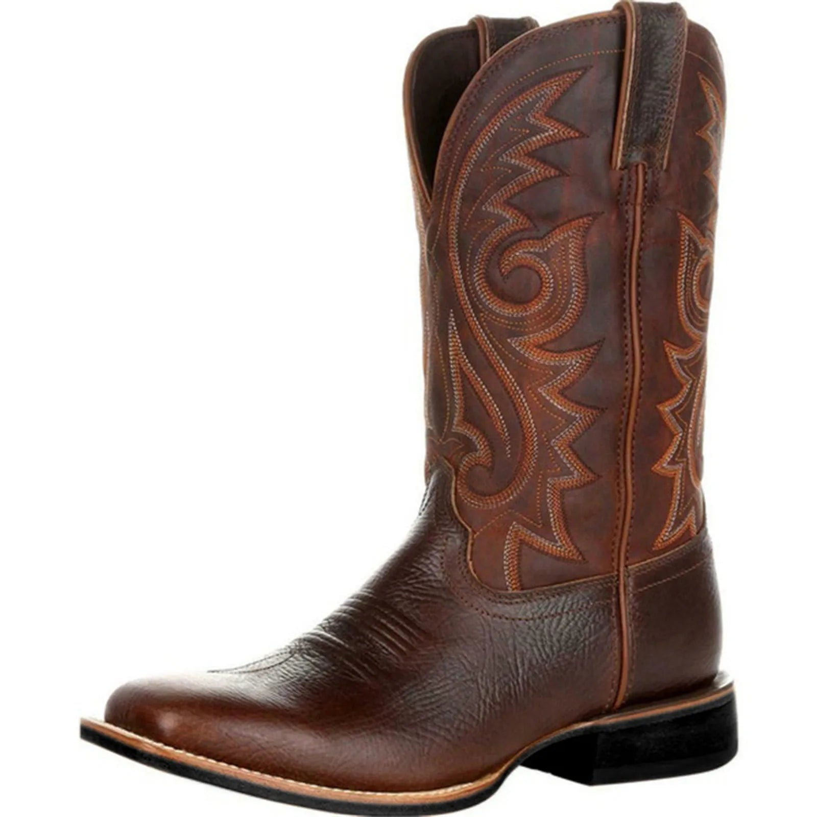 Handmade Men's Cowboy Boots – Embroidered, Pointed Toe, Slip-On Western Boots