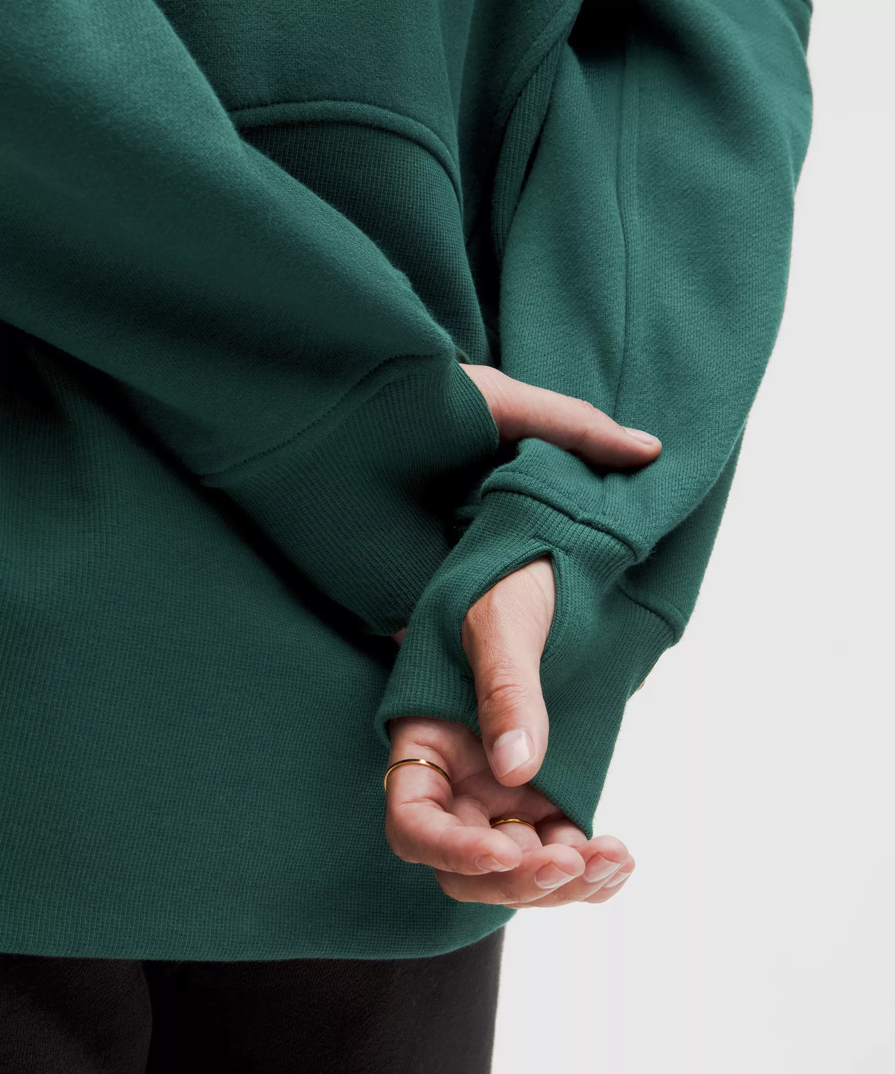 Scuba Oversized Funnel-Neck Half Zip Long