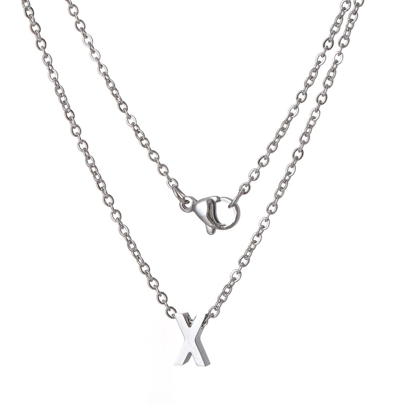 Titanium Steel Minimalist Plating Letter None Necklace