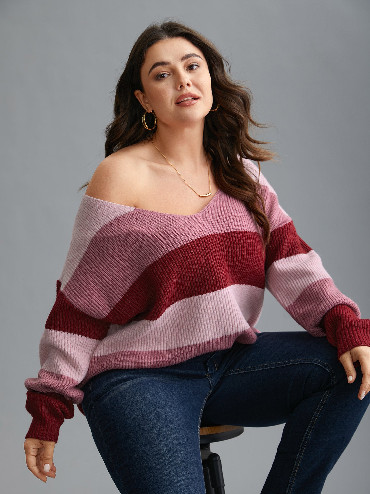 Supersoft Essentials Color Block Drop Shoulder Pullover