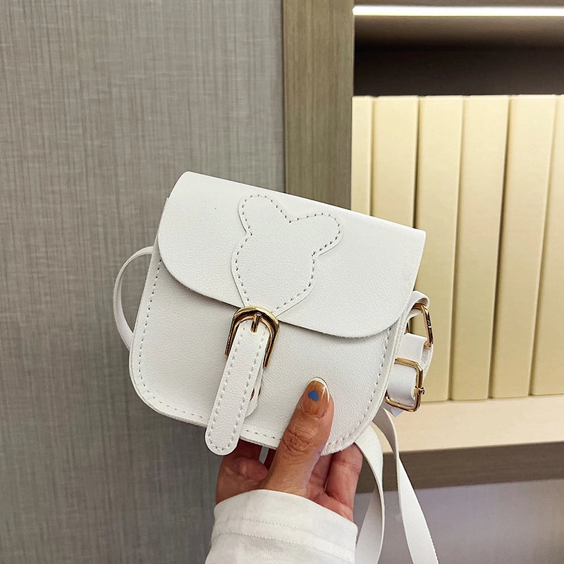 Women's Mini Pu Leather Solid Color Vintage Style Classic Style Square Magnetic Buckle Shoulder Bag