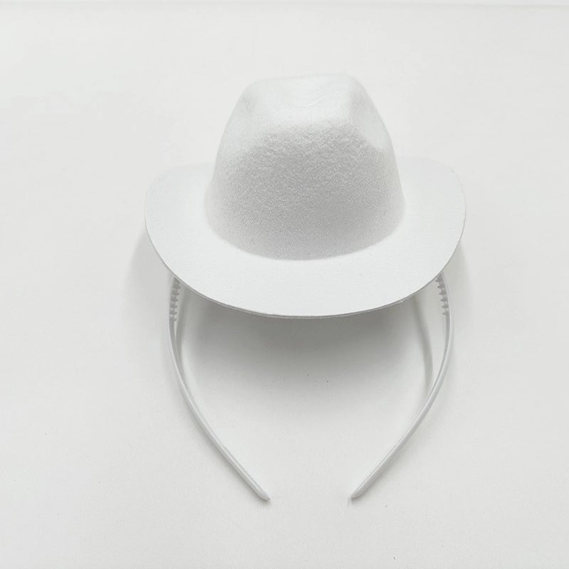 Cowboy Style Nonwoven Solid Color Pet Hat