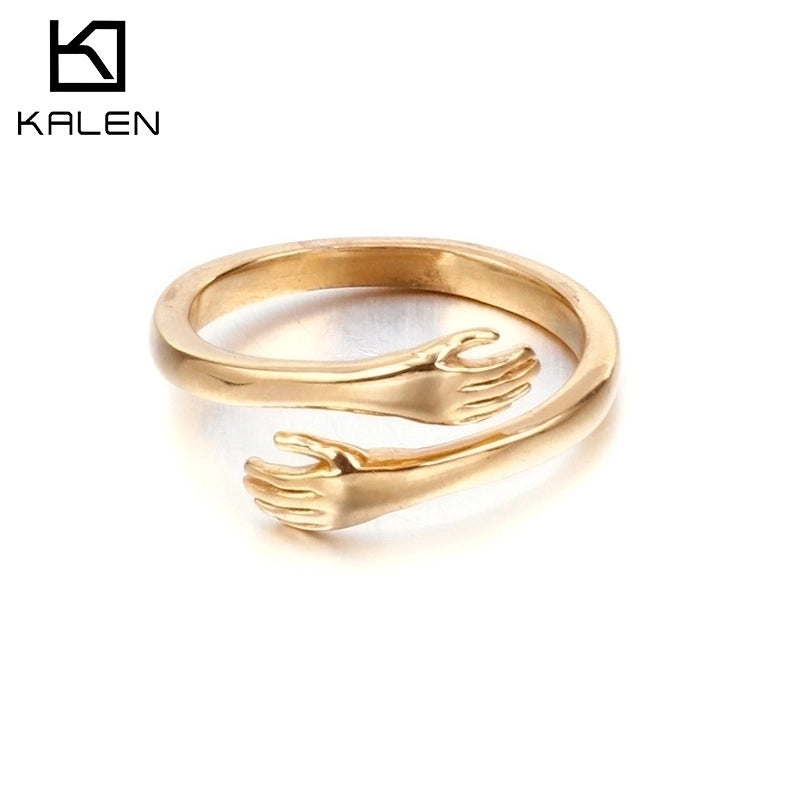 Titanium Steel 18K Gold Plated Korean Style Plating Geometric