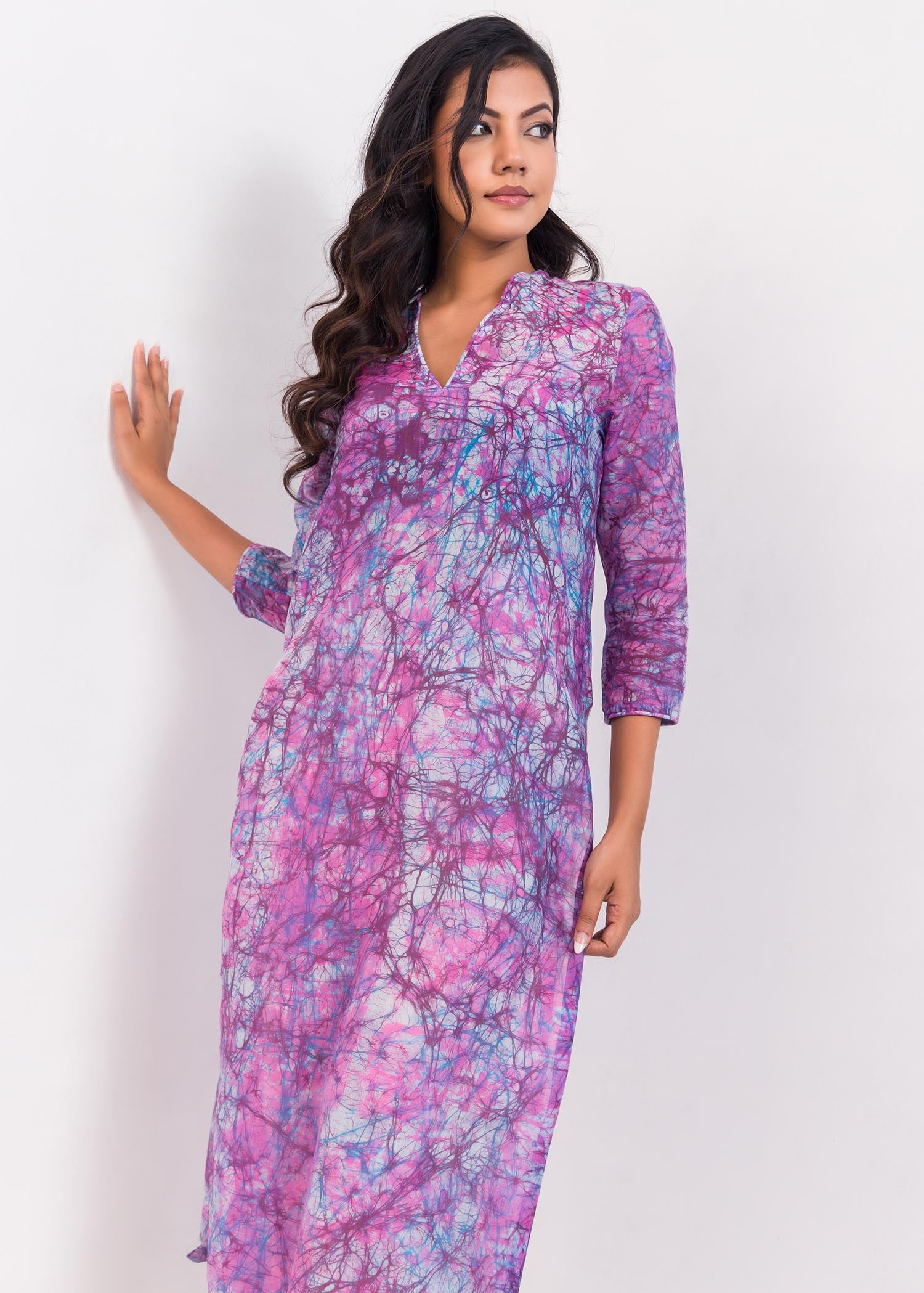 Batik Long Kurtha Top