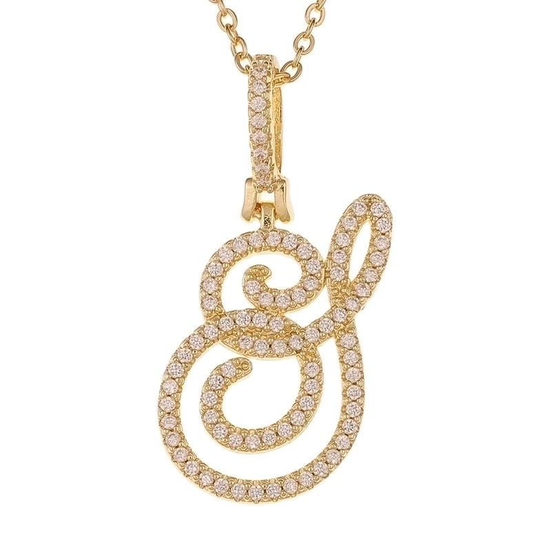 Zircon 26 English Letter Pendant Copper Necklace