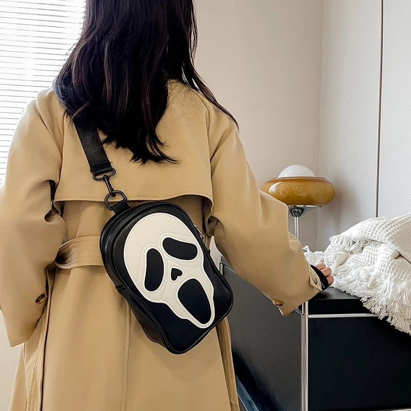 Women's Streetwear Skull Pu Leather Waist Bags