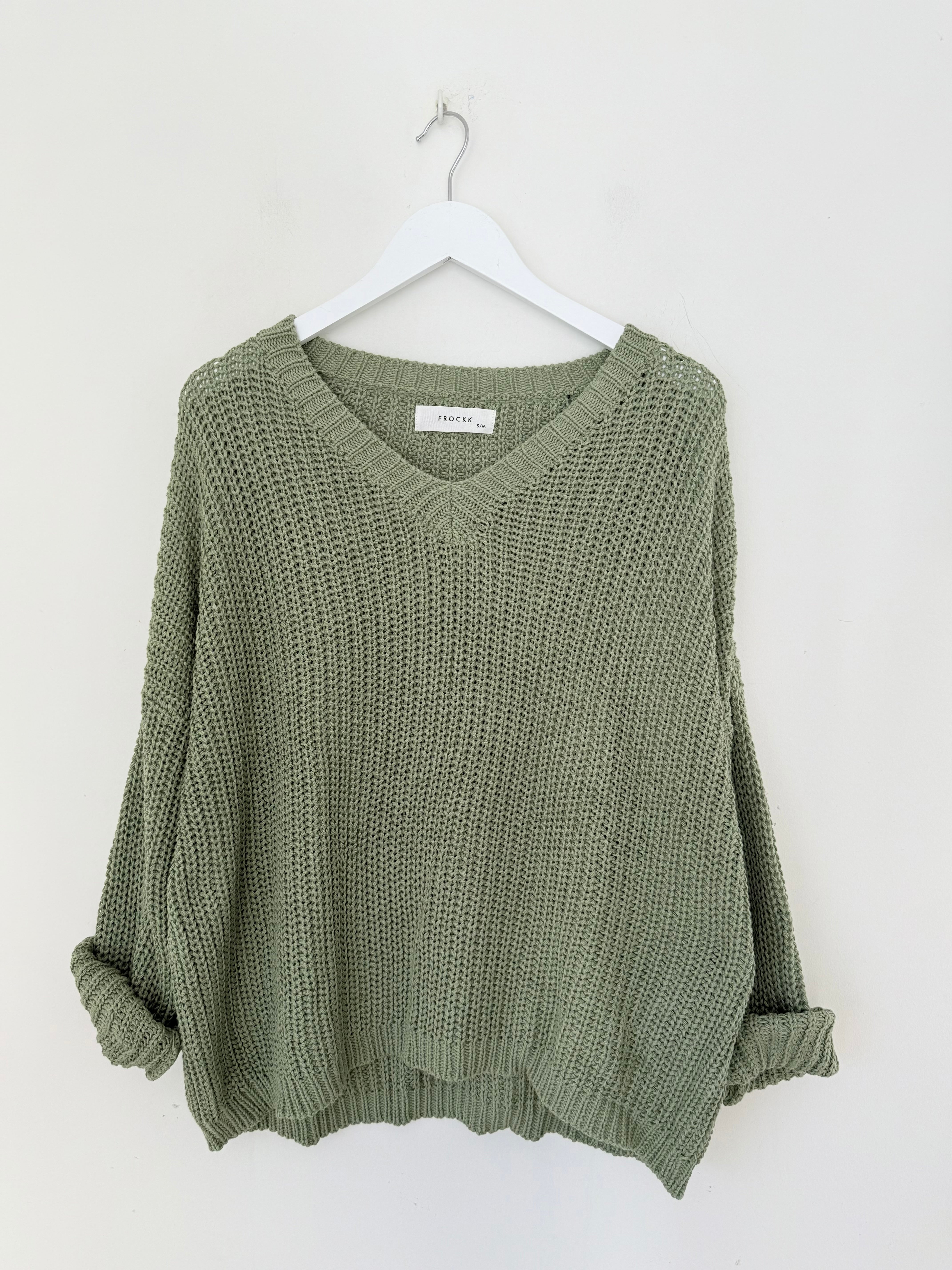 jasper cotton knit - sage