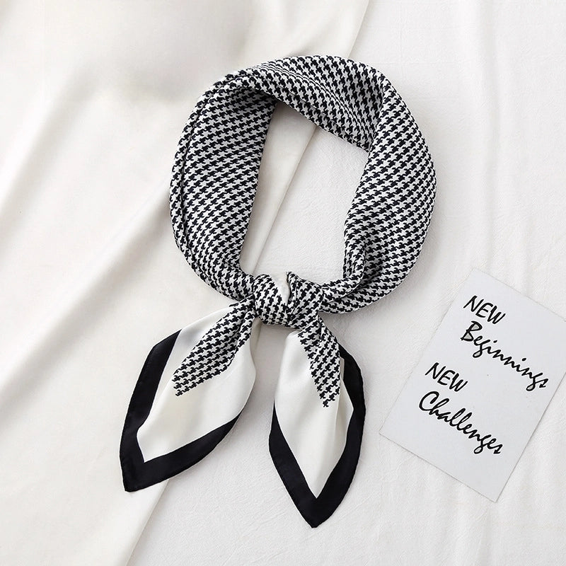 Spring And Summer New Silk Scarf Female Temperament   Small Fresh Bank Stewardess Professional Square Scarf Scarf