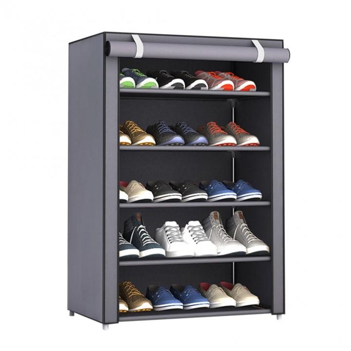 5 Layer Storage Shoe Rack with Wardrobe Cover