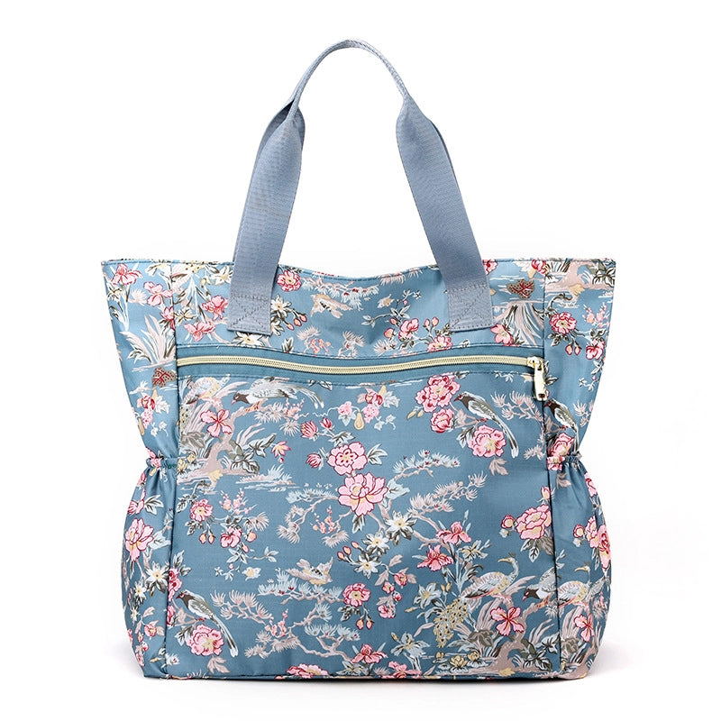 Women's Large Nylon Color Block Vintage Style Classic Style Square Zipper Handbag
