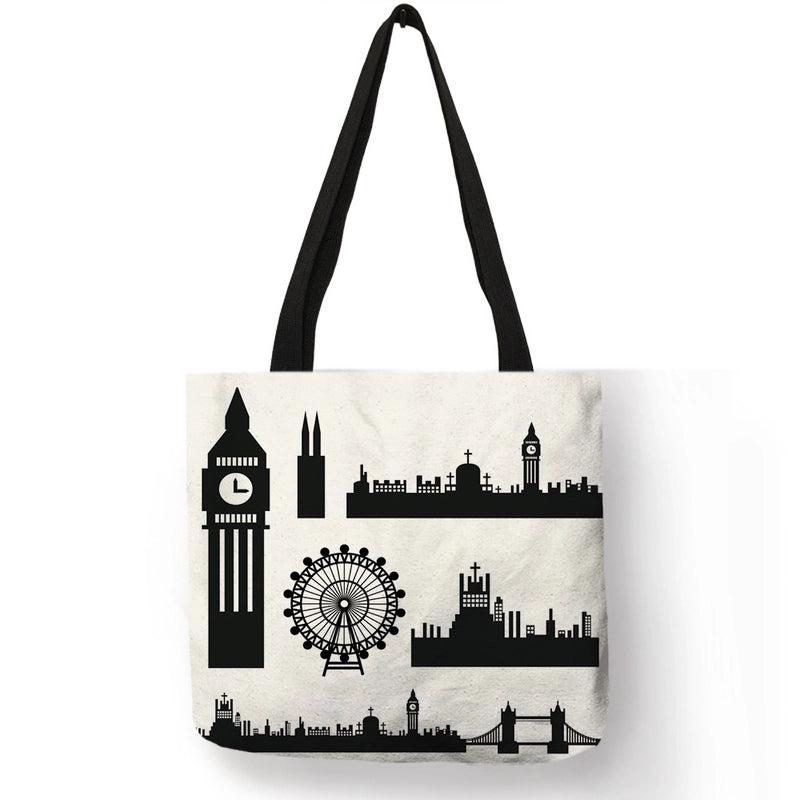 Women's Medium Polyester Printing Basic Classic Style Square Open Shoulder Bag