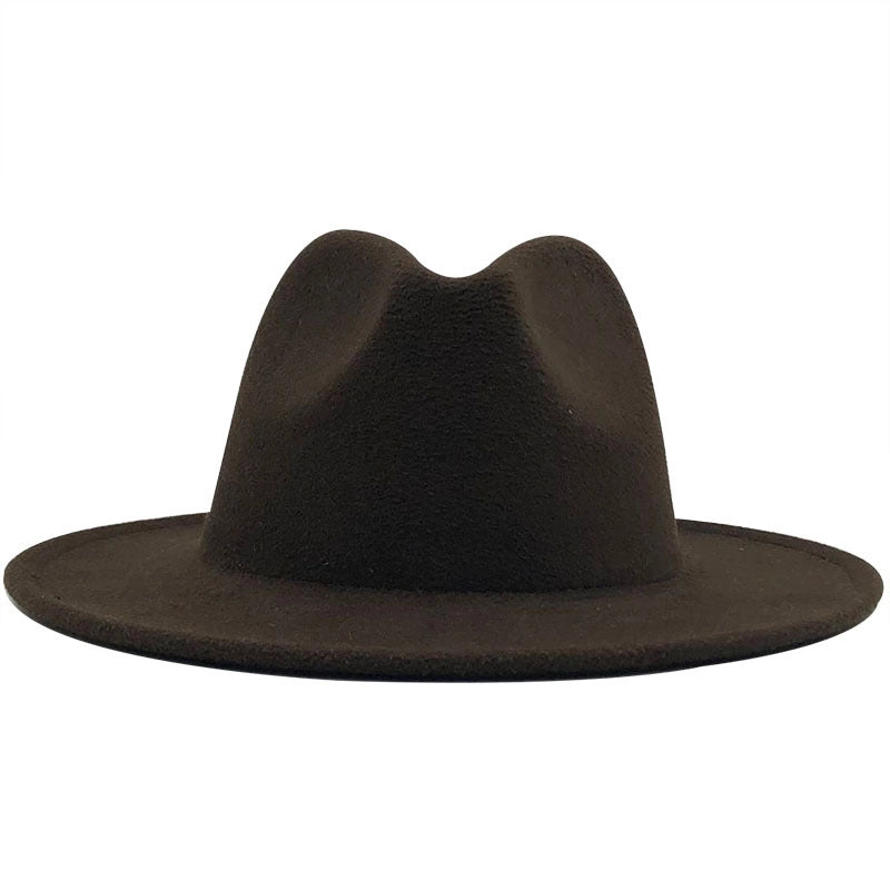 New Multicolor Wide Brim Woolen Hat Jazz Hat