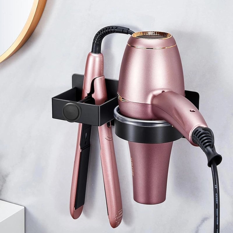 Minimalist Solid Color Aluminium Alloy Hair Dryer Rack