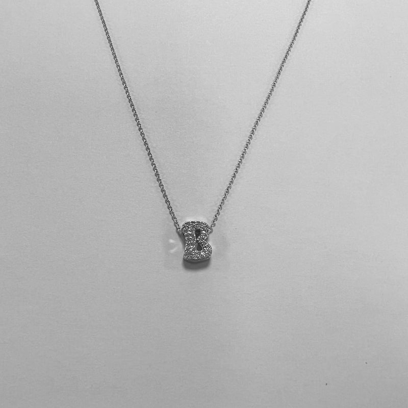 Minimalist Letter Copper Zircon Necklace In Bulk