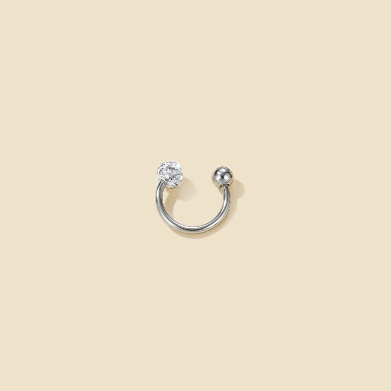 1 Piece Nose Rings & Studs Minimalist Geometric 304 Stainless Steel Rhinestones Nose Rings & Studs