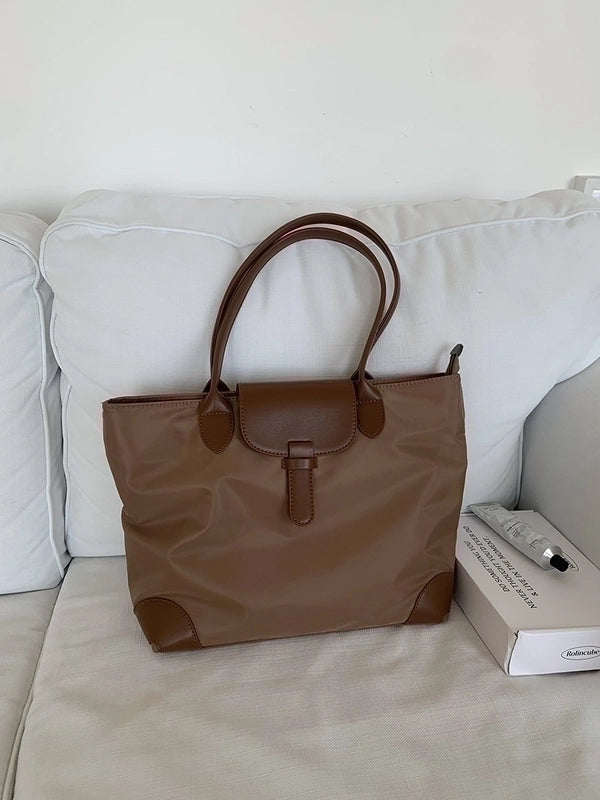 Large Capacity Bag For Women New Single Shoulder Bag Commuter Big Bag Student Class Bag Nylon Cloth Tote Bag