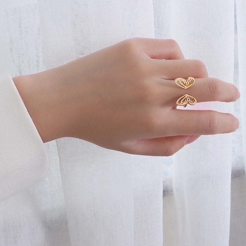 Fashion Geometric 304 Stainless Steel No Inlaid 18K Gold Plated Plating