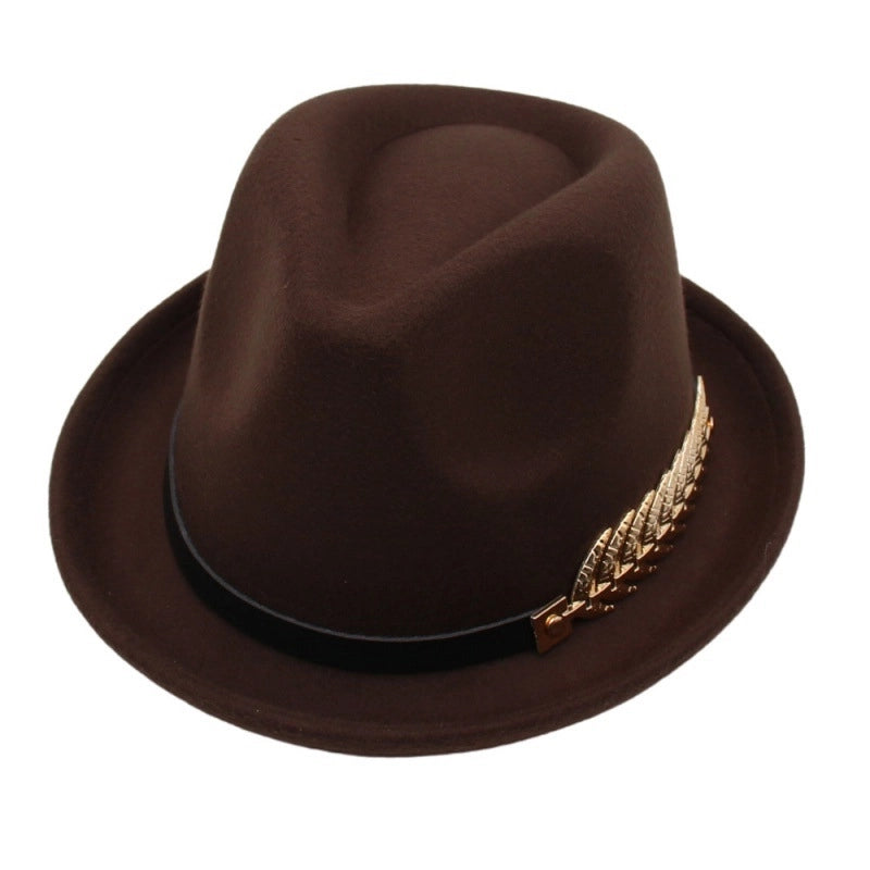 Autumn And Winter Fashion Gentlemen Hat Hot Wool Jazz Hat  Elegant Retro Topper For Men And Women