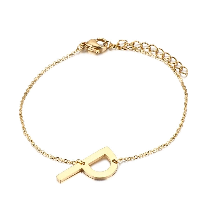 Fashion Letter Titanium Steel 18K Gold Plated Bracelets In Bulk