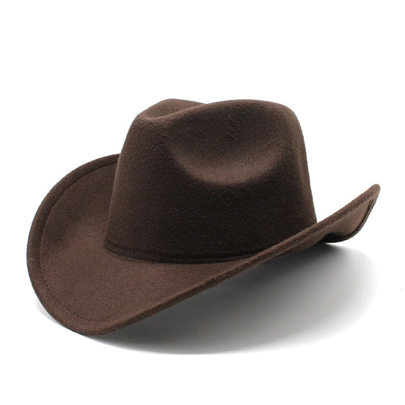Unisex Retro Ethnic Style Sweet Solid Color Big Eaves Fedora Hat