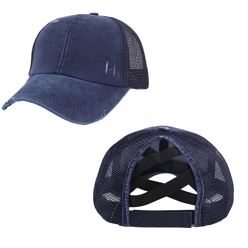 Unisex Casual Minimalist Stripe Lattice Flower Curved Eaves Baseball Cap