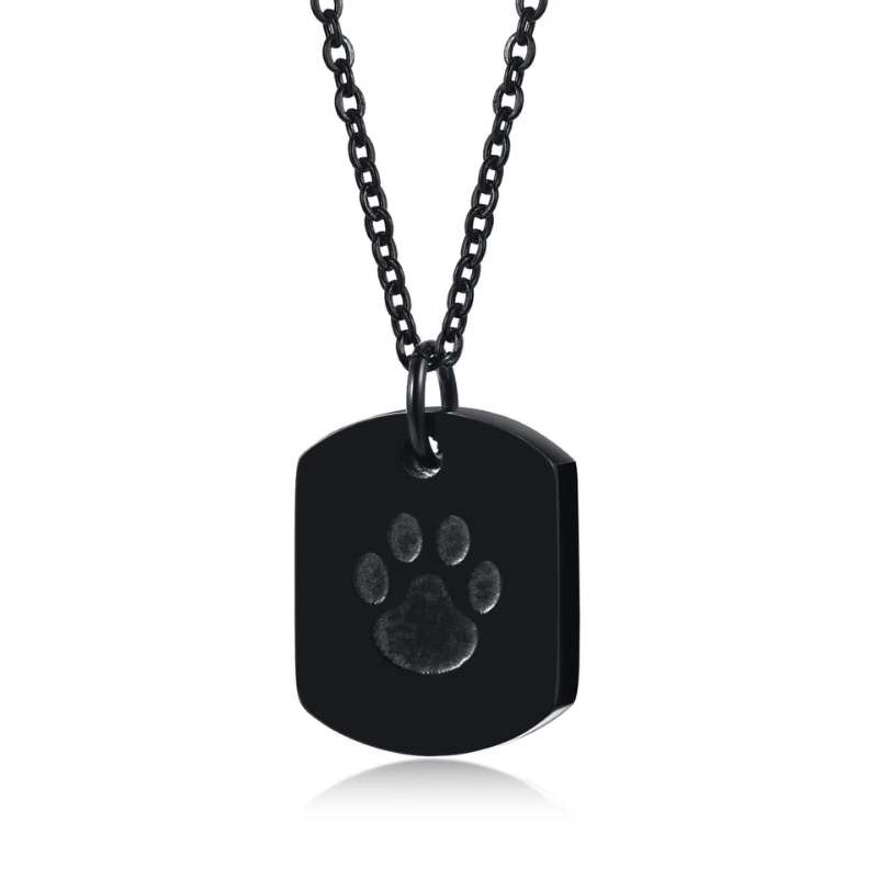 Custom Double Sided Paw Print Pendant With Photo And Text