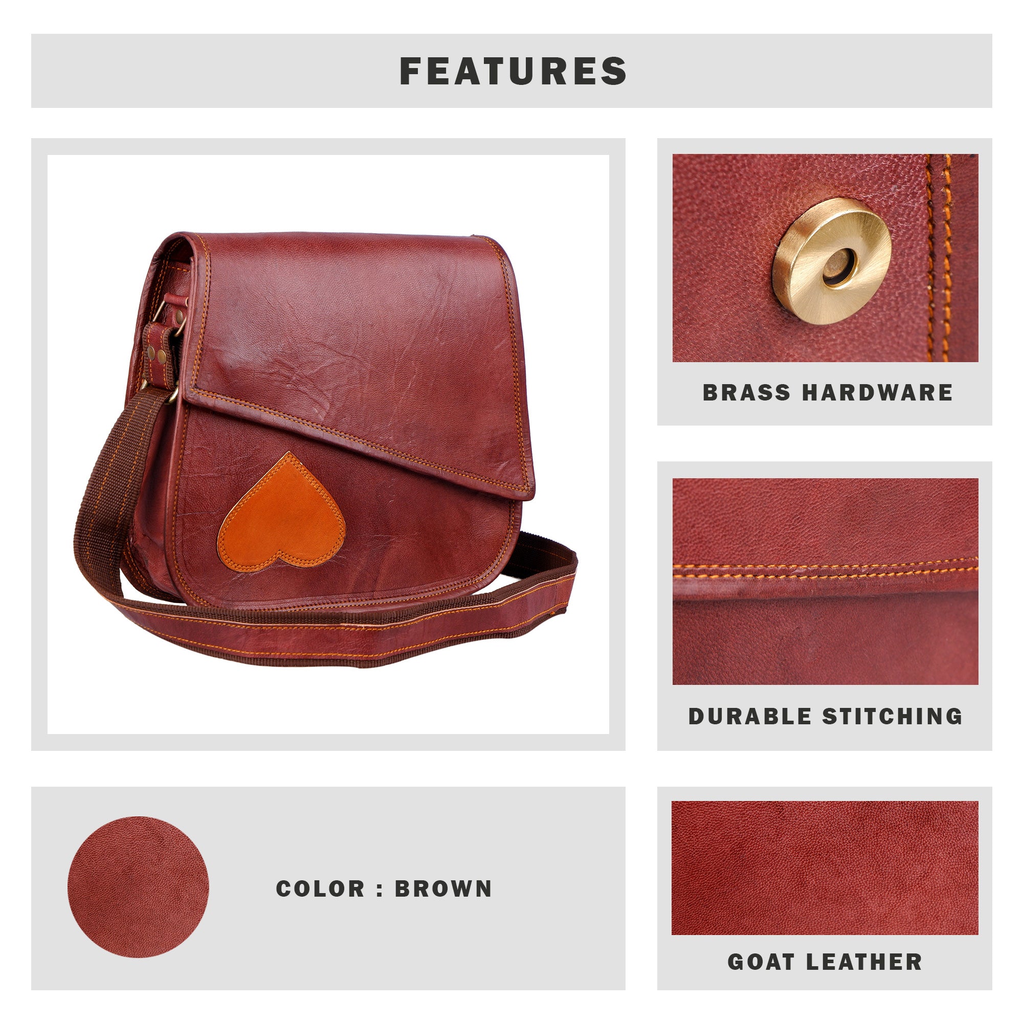 Brown Crossbody Bag For Women