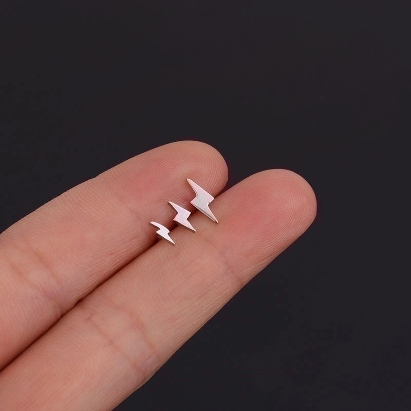 Ear Cartilage Rings & Studs Geometric 316L Stainless Steel  Plating