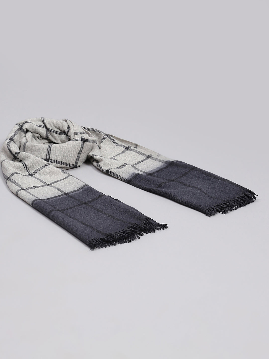 Women Grey Check Stole