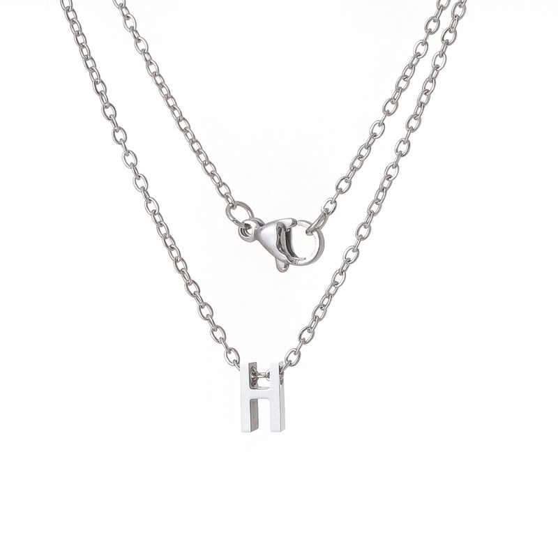 Titanium Steel Minimalist Plating Letter None Necklace