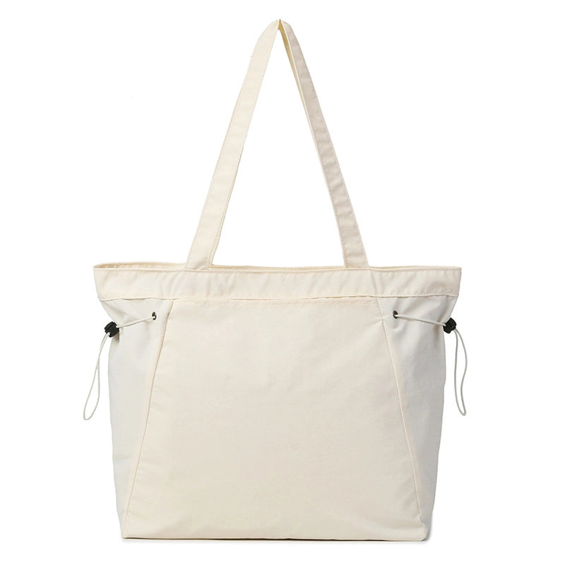 Women's Medium Nylon Solid Color Basic Classic Style Square Zipper Tote Bag