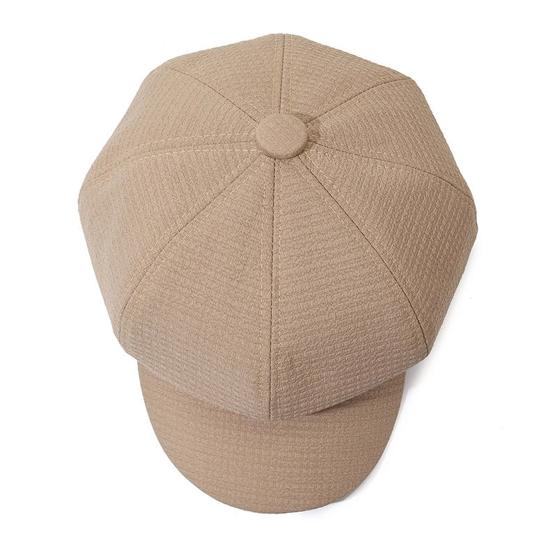 Peaked Beret Female Autumn And Winter New British Retro Octagonal Hat Net Red Face Small Painter Hat