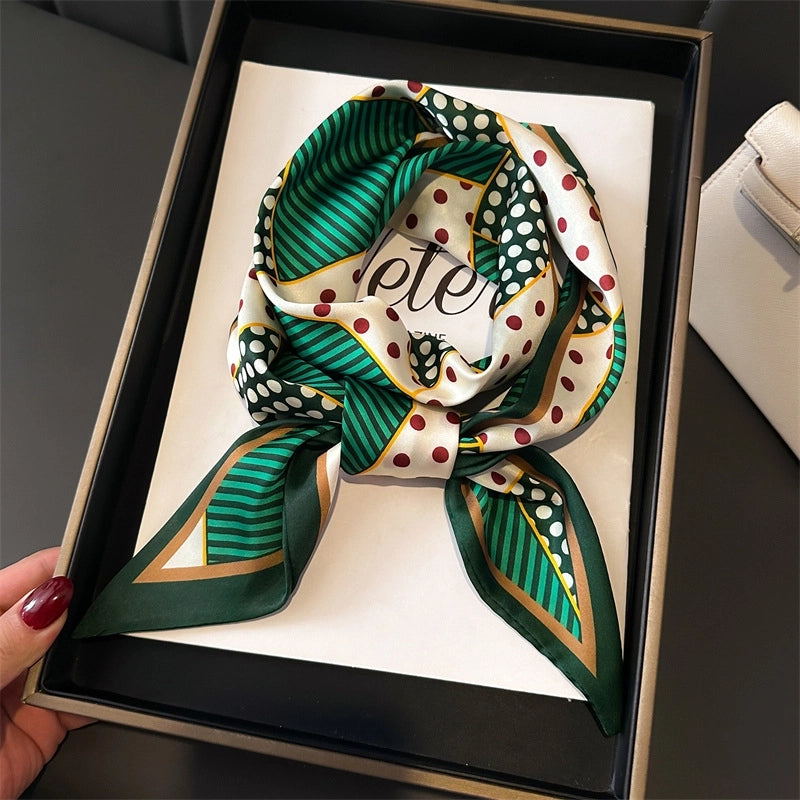 Women's Lady Printing Polyester Silk Scarf