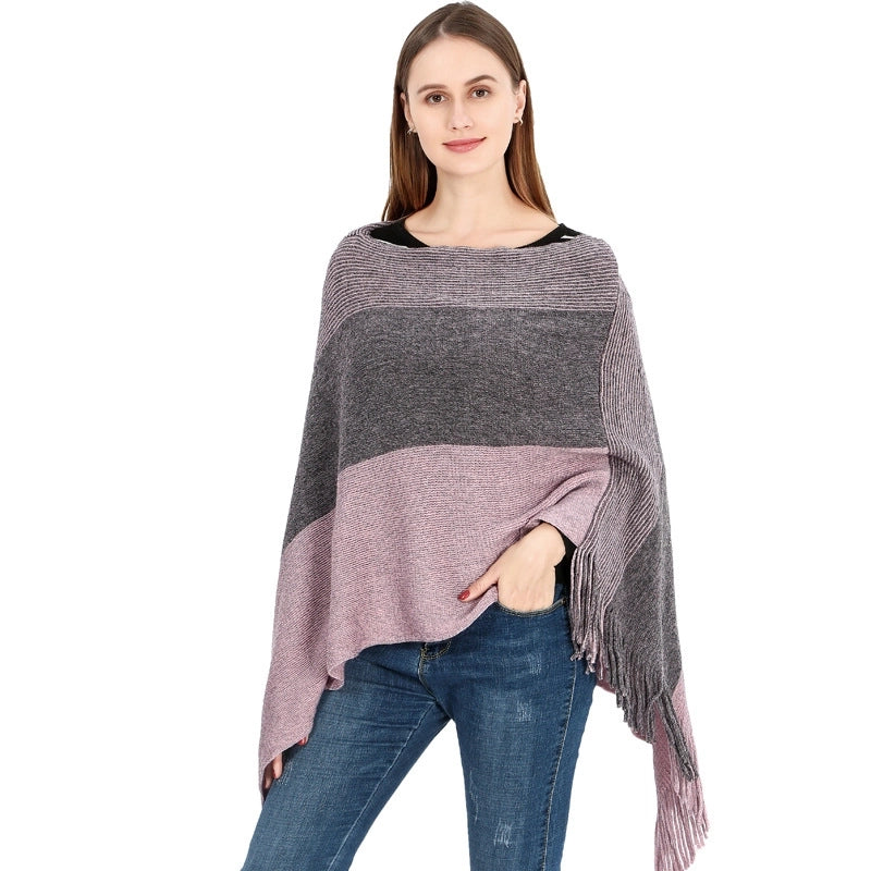 Women's Streetwear Geometric Imitation Cashmere Tassel Shawl