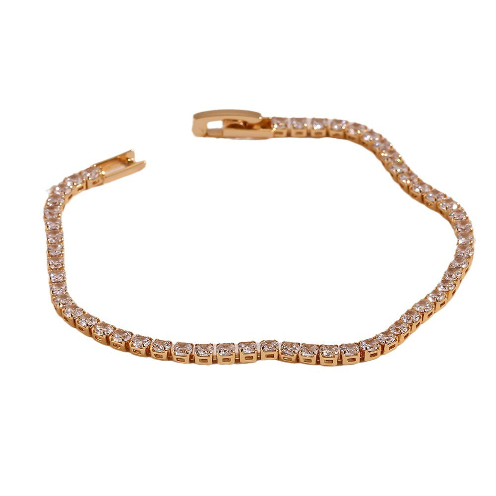 Minimalist Women Stripe Geometric Stainless Steel 18K Gold Plated Bracelets