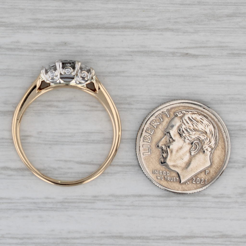 0.61ctw Princess Diamond Engagement Ring 14k Yellow Gold Size 7