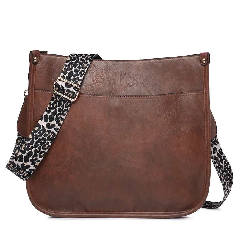 Women's Autumn&winter Pu Leather Solid Color Fashion Square Zipper Shoulder Bag Messenger Bag